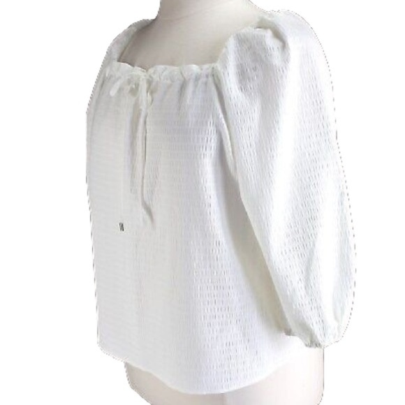 Elizabeth and James New Without Tags Inconspicuous Flaw white Blouse Size Large - Picture 3 of 12